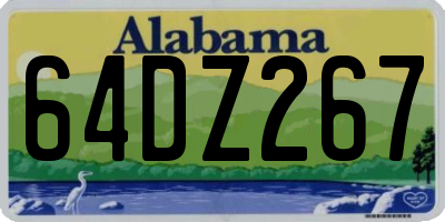AL license plate 64DZ267