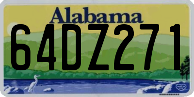 AL license plate 64DZ271