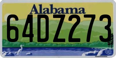 AL license plate 64DZ273