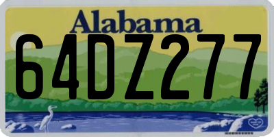 AL license plate 64DZ277