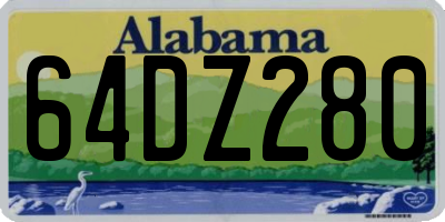 AL license plate 64DZ280