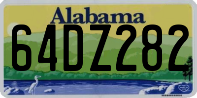 AL license plate 64DZ282