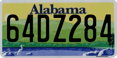 AL license plate 64DZ284