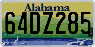 AL license plate 64DZ285