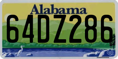 AL license plate 64DZ286