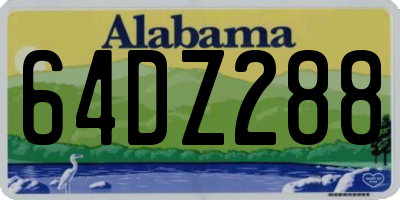 AL license plate 64DZ288