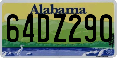 AL license plate 64DZ290