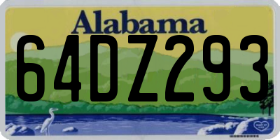 AL license plate 64DZ293