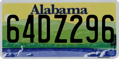AL license plate 64DZ296