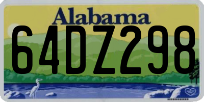 AL license plate 64DZ298