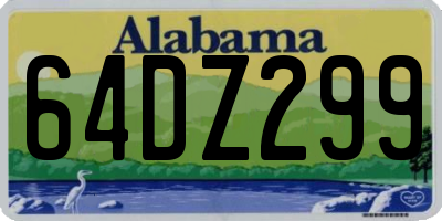 AL license plate 64DZ299