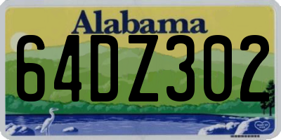 AL license plate 64DZ302