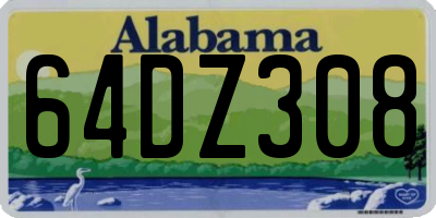 AL license plate 64DZ308