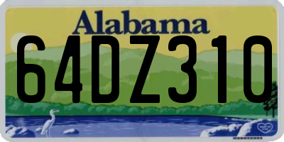 AL license plate 64DZ310