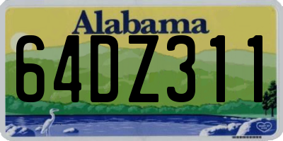 AL license plate 64DZ311