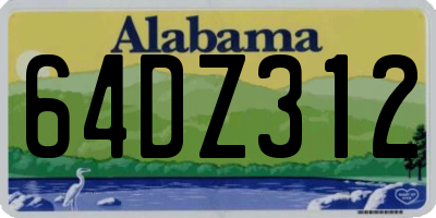 AL license plate 64DZ312