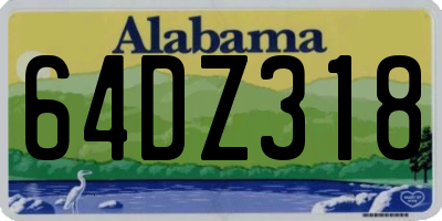 AL license plate 64DZ318