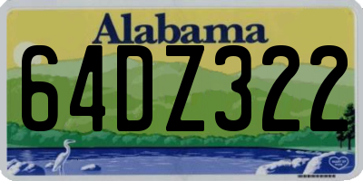 AL license plate 64DZ322