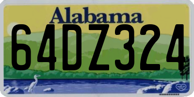 AL license plate 64DZ324