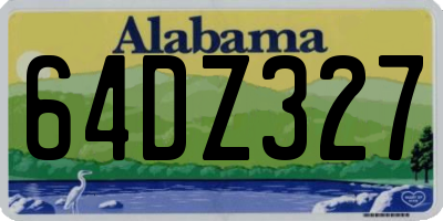 AL license plate 64DZ327