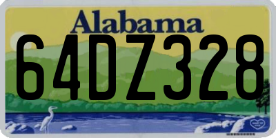 AL license plate 64DZ328