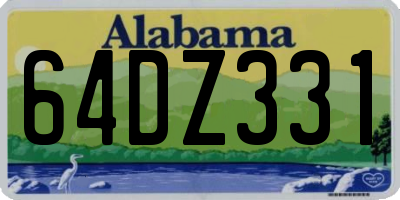 AL license plate 64DZ331