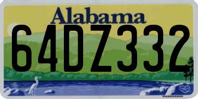 AL license plate 64DZ332