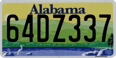 AL license plate 64DZ337