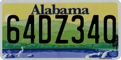 AL license plate 64DZ340