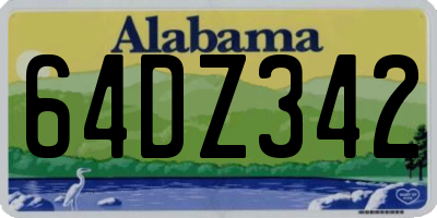 AL license plate 64DZ342