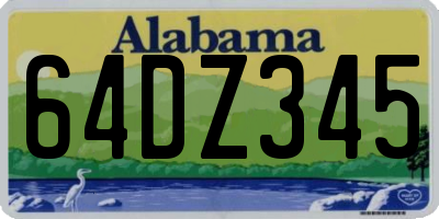 AL license plate 64DZ345