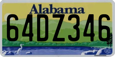 AL license plate 64DZ346