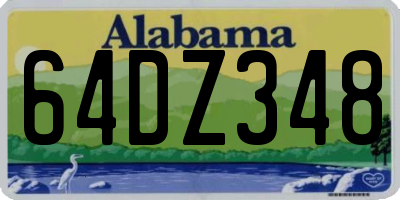 AL license plate 64DZ348