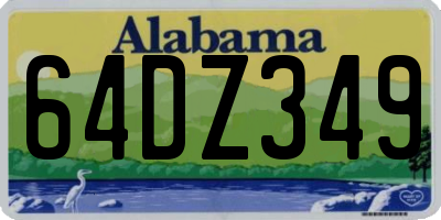 AL license plate 64DZ349