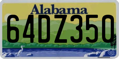 AL license plate 64DZ350