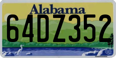AL license plate 64DZ352
