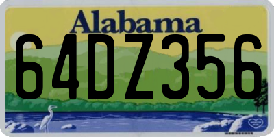 AL license plate 64DZ356