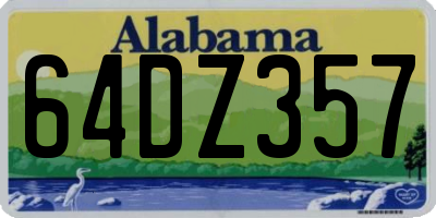 AL license plate 64DZ357