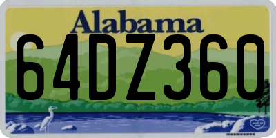 AL license plate 64DZ360