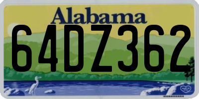 AL license plate 64DZ362