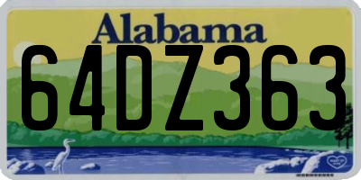 AL license plate 64DZ363