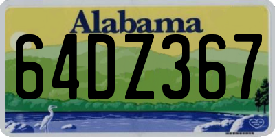 AL license plate 64DZ367