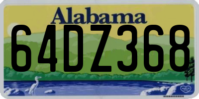 AL license plate 64DZ368