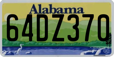 AL license plate 64DZ370