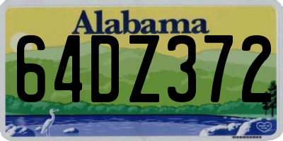 AL license plate 64DZ372