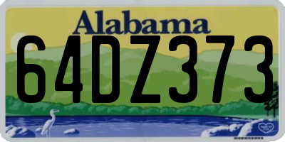 AL license plate 64DZ373
