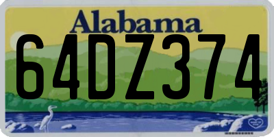 AL license plate 64DZ374