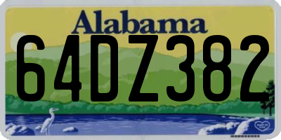 AL license plate 64DZ382