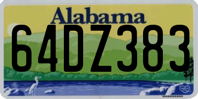AL license plate 64DZ383