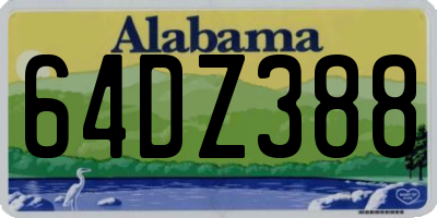 AL license plate 64DZ388